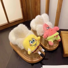 厚底可爱兔耳朵棉鞋女冬季新款防滑短靴加绒保暖海绵宝宝雪地靴女