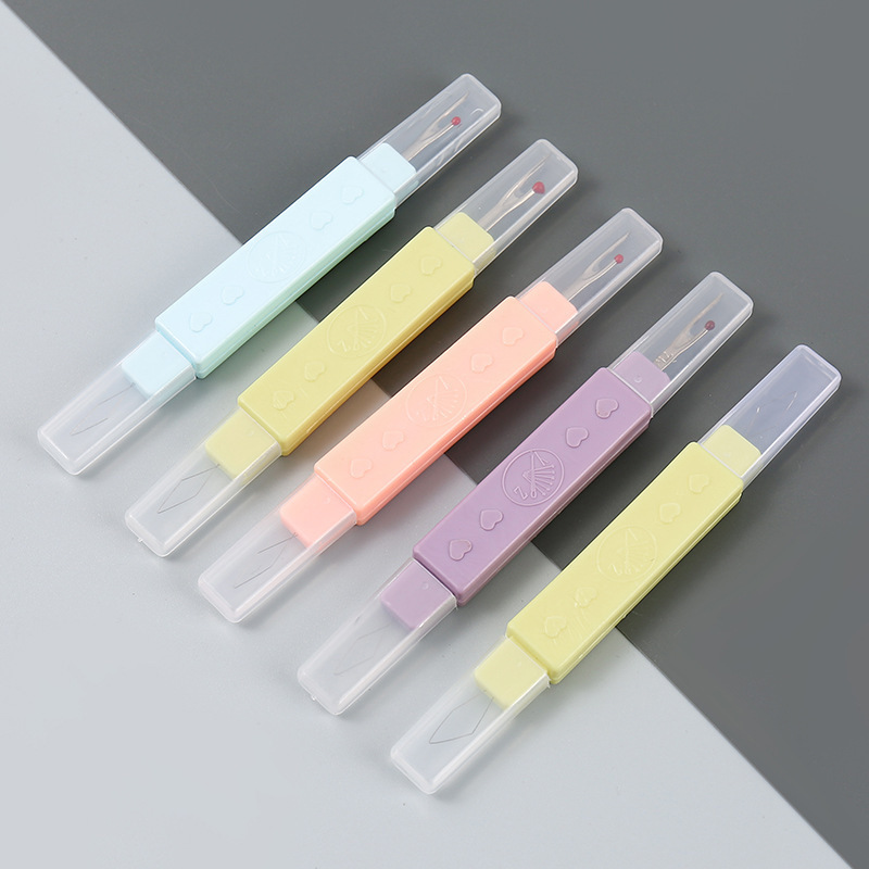 Enhebrador de hilo desmontador dos en uno de doble propósito