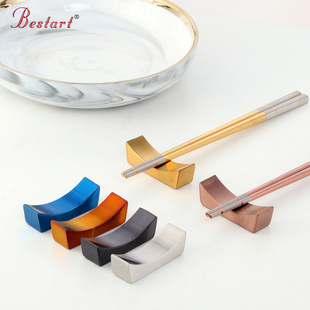 Stainless Steel Chopsticks Pillow Chopsticks Rack Japanese Chopsticks Holder Color Titanium Plating Creative Ornaments 304 Chopsticks Cushion Chopsticks Pillow Chopsticks Rack