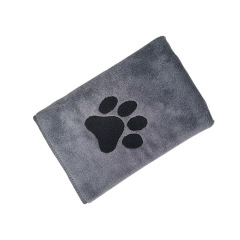 クロスボーダー Amazon ペットバスタオル マイクロファイバーロゴ刺繍吸収性タオル 猫と犬の入浴用吸収性タオル