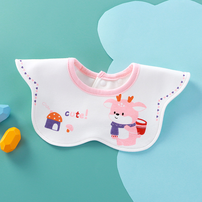 Babero para bebé toalla de saliva para bebé algodón impermeable recién nacido a prueba de vómitos babero para comer 360 grados rotación primavera y verano