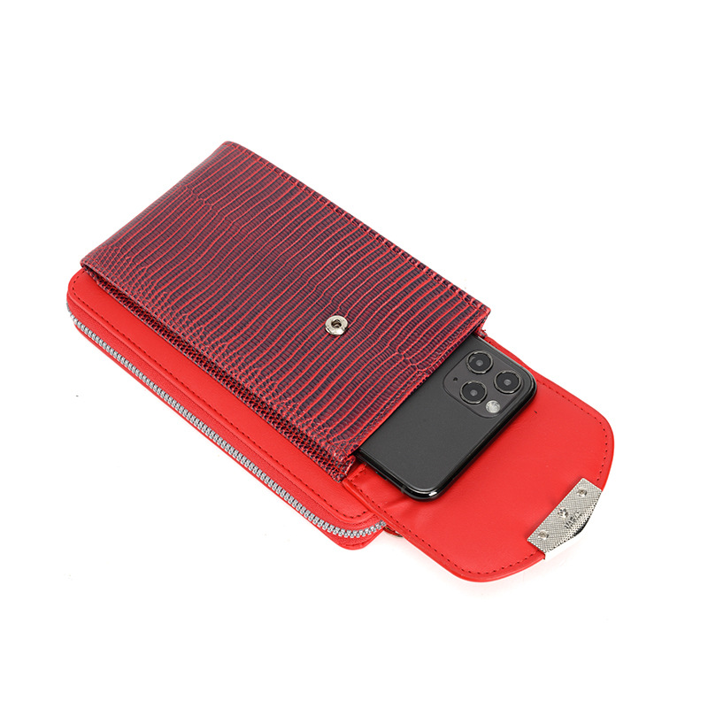 Bolso de teléfono largo de cuero de PU para mujer 2023 bolso de boleto de crossbody de billetera de estudiante multifuncional de estilo coreano de moda