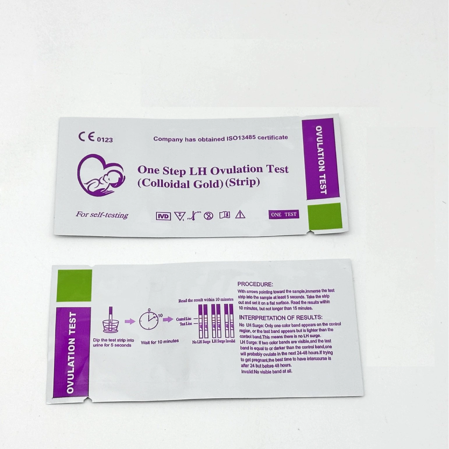 Заводской экспорт, горячая распродажа, быстрое обнаружение, левые полоски, полоски для ovulation, тест-полоски для ovulation