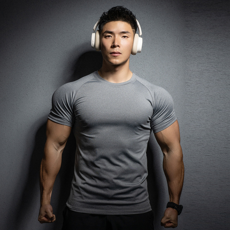 New Men's Sports Casual Running Gym Workout Strength Training Elastic Quick-Drying Solid Color Short-Sleeved T-Shirt New Men's Sports Casual Running Gym Workout Strength Training Elastic Quick-Drying Solid Color Short-Sleeved T-Shirt