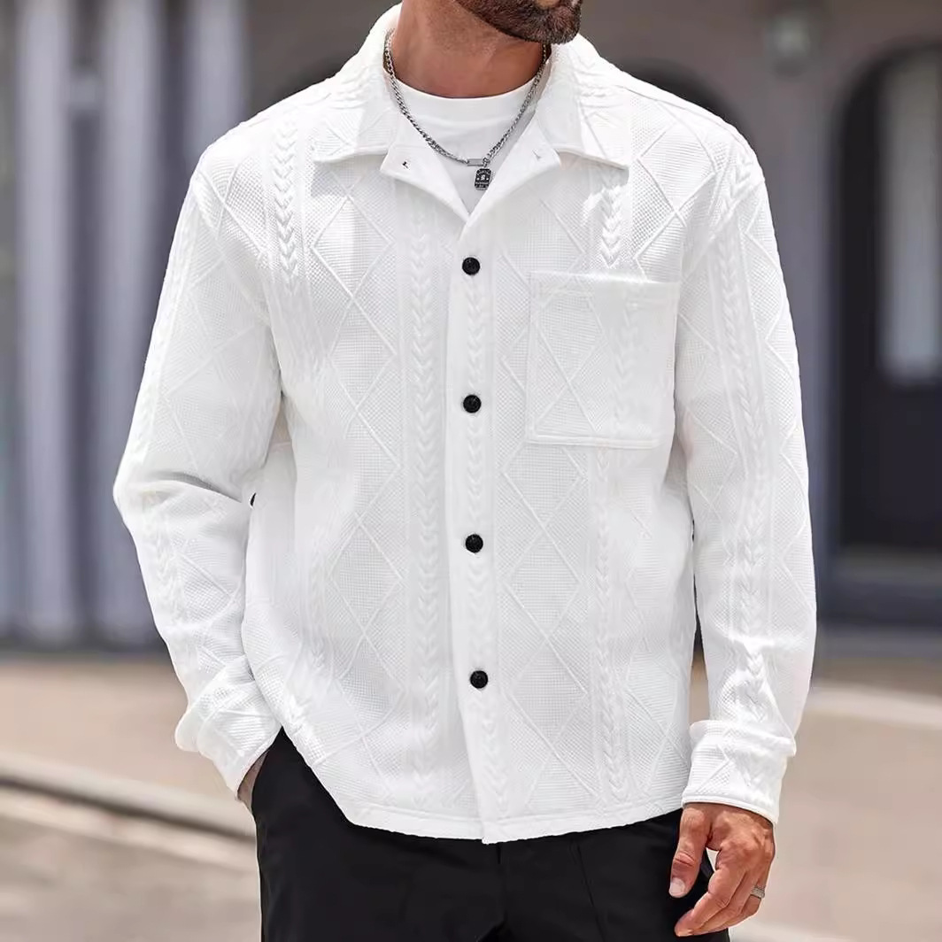 2024 Herbst/Winter Neue Gestrickte Jacquard Lose Kragen Casual herren Jacke Luxus_voghion.com