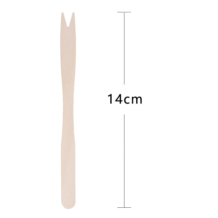 Фабрика Прямая продажа фруктовая вилка Димсам торт вилка бамбуковая деревянная одноразовая фруктовая вилка 85/95/120/140