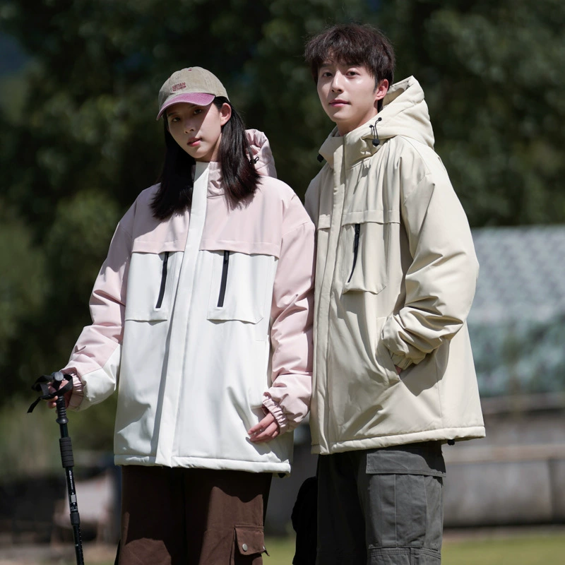 Зимняя прямая трансляция на открытом воздухе горная пара спортивная повседневная куртка с капюшоном
