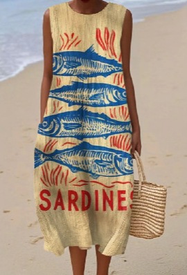 Summer New Sleeveless Printed Temperament Long Dress Dress Casual O1CN01vYfxnA2Ao6DAavyrR !!2216124918249 0 Cib