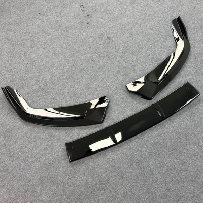 Suitable for 19-26 models C8A7A7L front spoiler S7 front lip S-line small body kit modification Max three-section front spoiler (Big Surrounded) - glossy-black