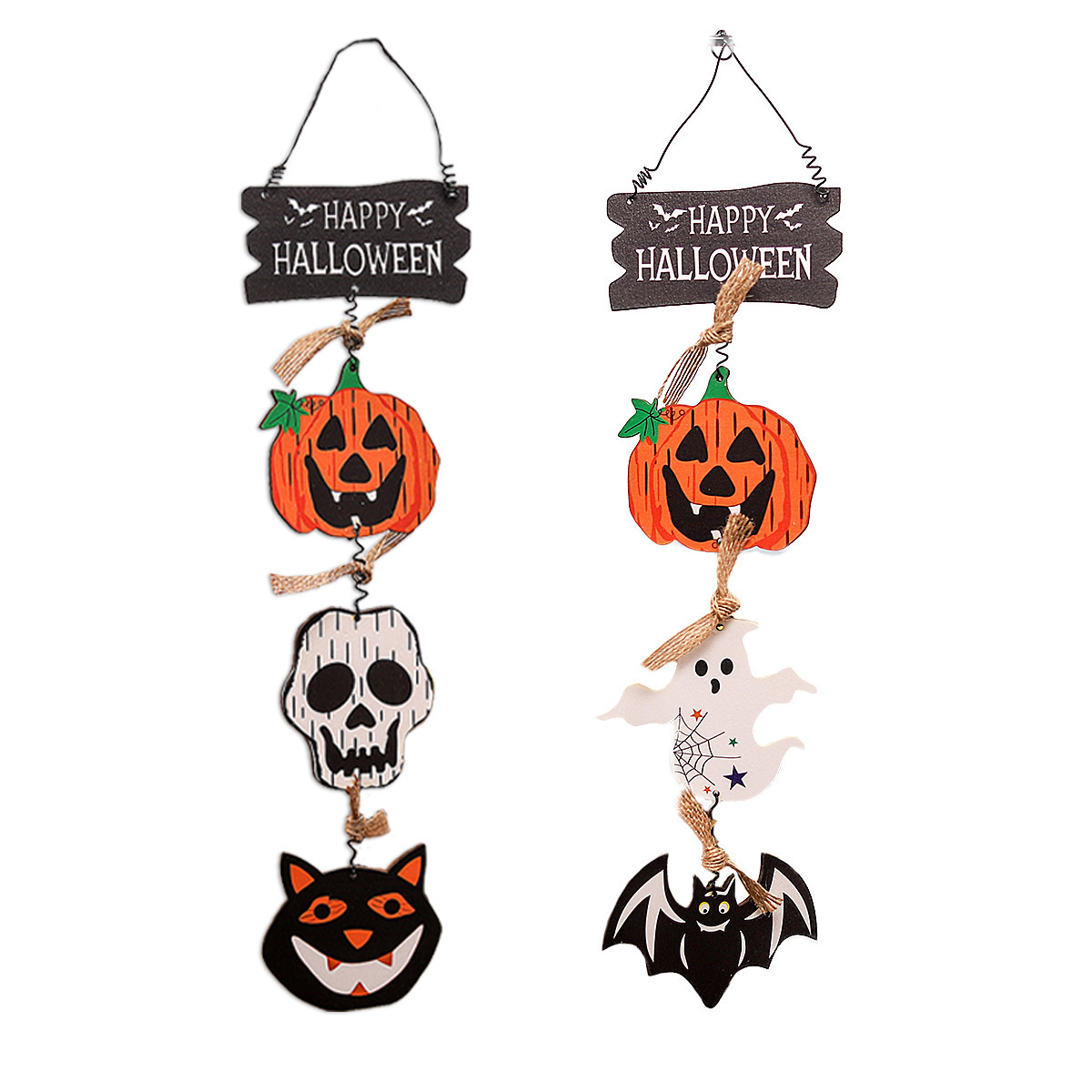 Halloween horror fantasma calabaza pequeño colgante de madera decoración de Halloween colgante fiesta fantasma suministros de decoración