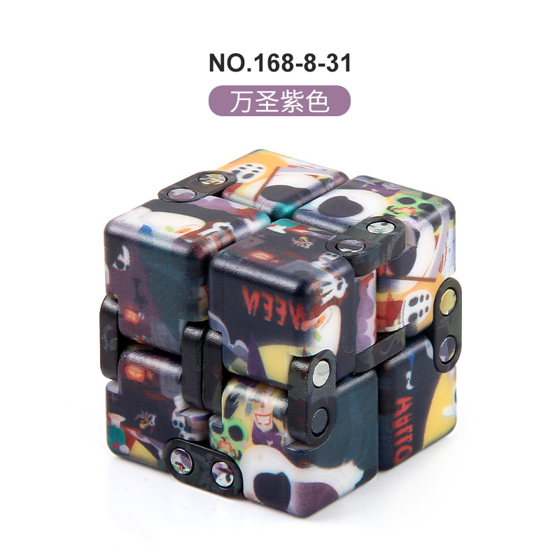 Descompresión de Halloween ilimitado Cubo de Rubik Navidad descompresión nuevo juguete exótico bolsillo Flip de segunda orden de Rubik's Cube transfronteriza