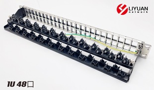 High-density 48-port 1U Shielded Patch Panel Category 6 Shielded Patch Panel 1U48 Port Airport Patch Panel