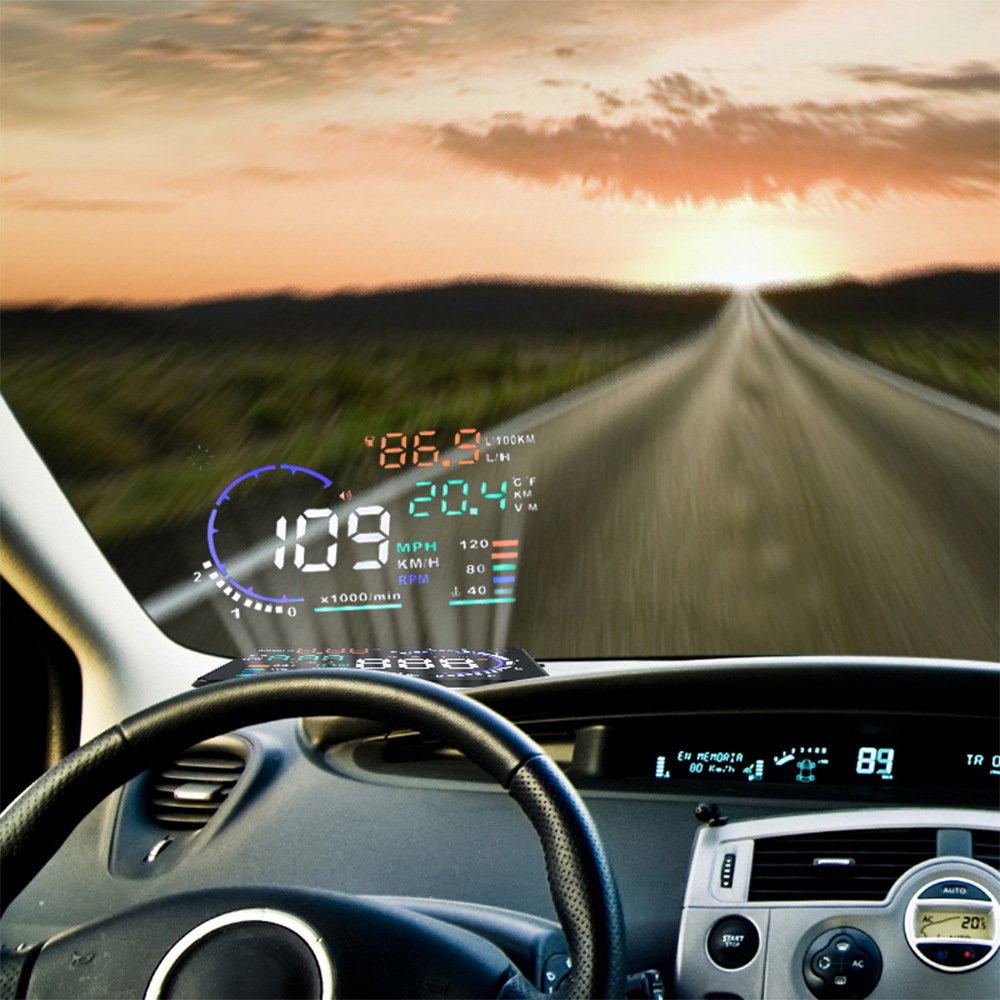 Hud Head-Up Display Obd Universal High-Definition Car Speed Projector Portable Car Display Screen A8