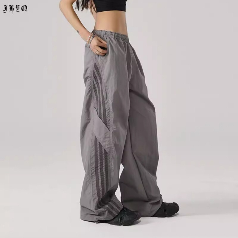 Sports Cargo Work Pants Summer Thin Striped Casual Parachute Pants Men's Loose Wide-Leg Straight Street Dance Pants Sports Cargo Work Pants Summer Thin Striped Casual Parachute Pants Men's Loose Wide-Leg Straight Street Dance Pants