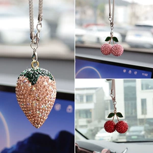 Avtomobil üçün Ai Cheng Albalı Çiyələk Rhinestone Asma Bəzək Aksesuarları