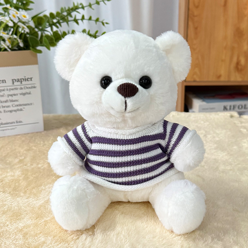 Suéter transfronterizo Teddy Bear muñecas muñecas juguetes de peluche actividad de publicidad LOGO impresión regalos de graduación escolar