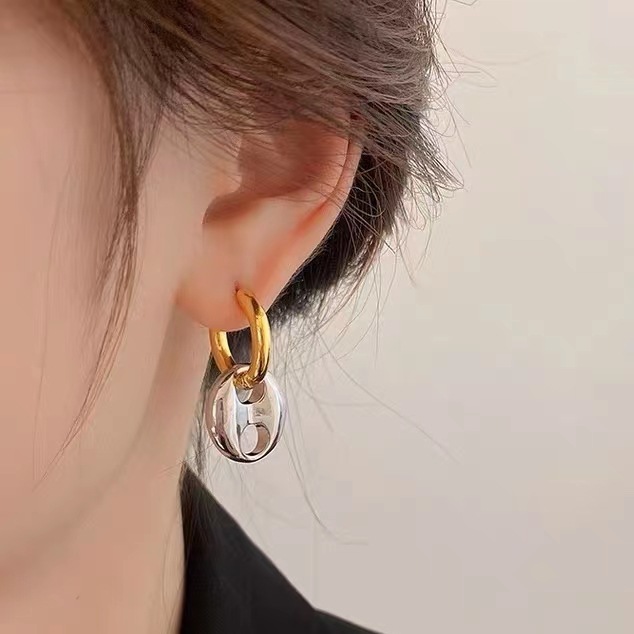 12g Weight 18K Gold Plated Plating Material Earrings Classification 1 Pair Quantity 1 Pair Simple Style Geometric Plating Copper 18k Gold Plated Earrings