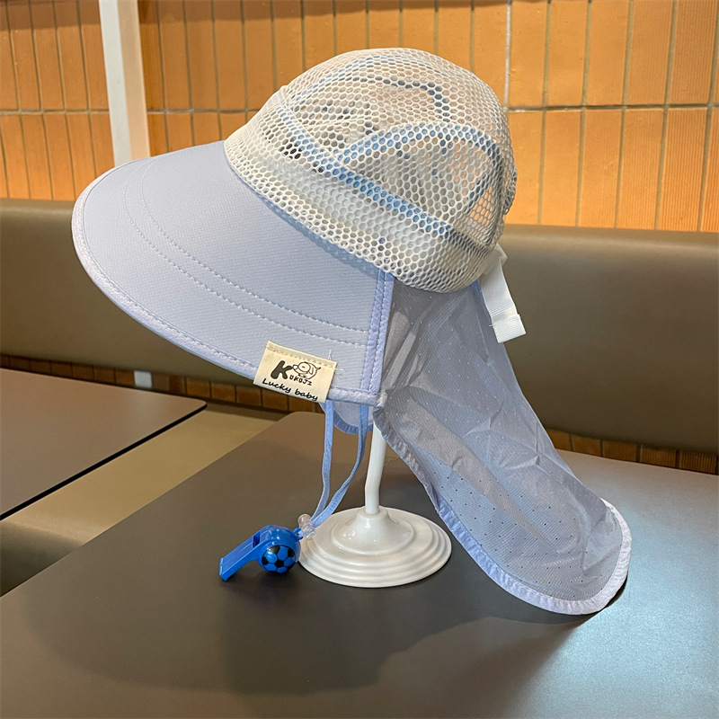 Sombrero para niños Sombrero de protección solar transpirable de malla fina de verano para niños y niñas Sombrero para el sol de viaje para bebés Gorro para el sol de cuello