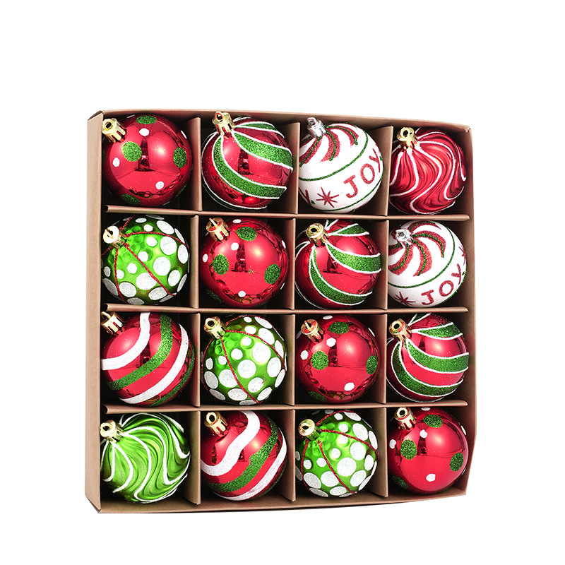 Nuevos productos transfronterizos paquetes de colgantes de bolas de Navidad en caja decoración de árboles de Navidad decoración de atmósfera de vacaciones decoración de colgantes en stock image 5