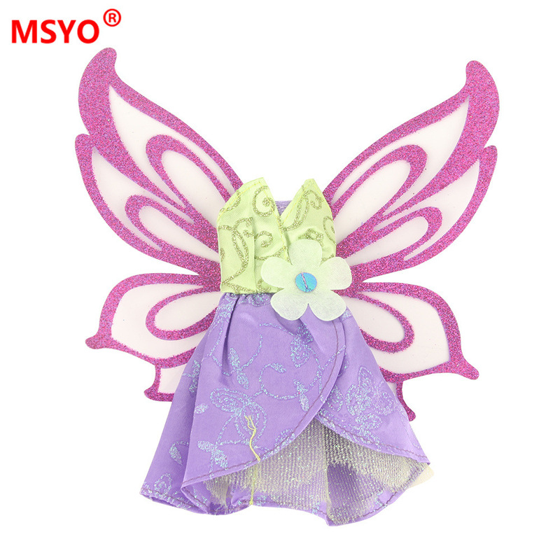 new barbie doll clothes accessories little fairy wings purple green flower dress bjd cross border hot sale new barbie doll clothes accessories little fairy wings purple green flower dress bjd cross border hot sale