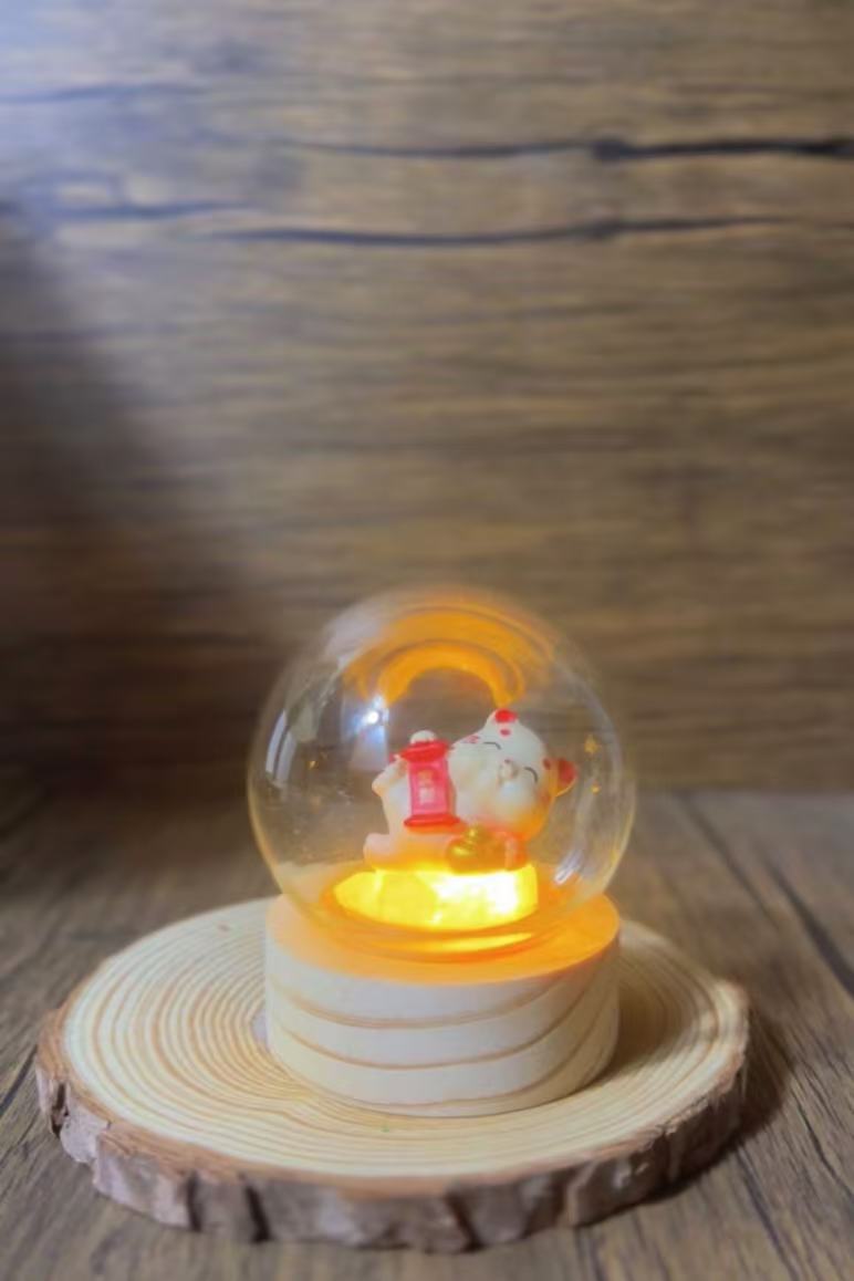 DIY lámpara de noche cubo rectangular espejo decoración hecha a mano regalo de novia iluminación LED creativa