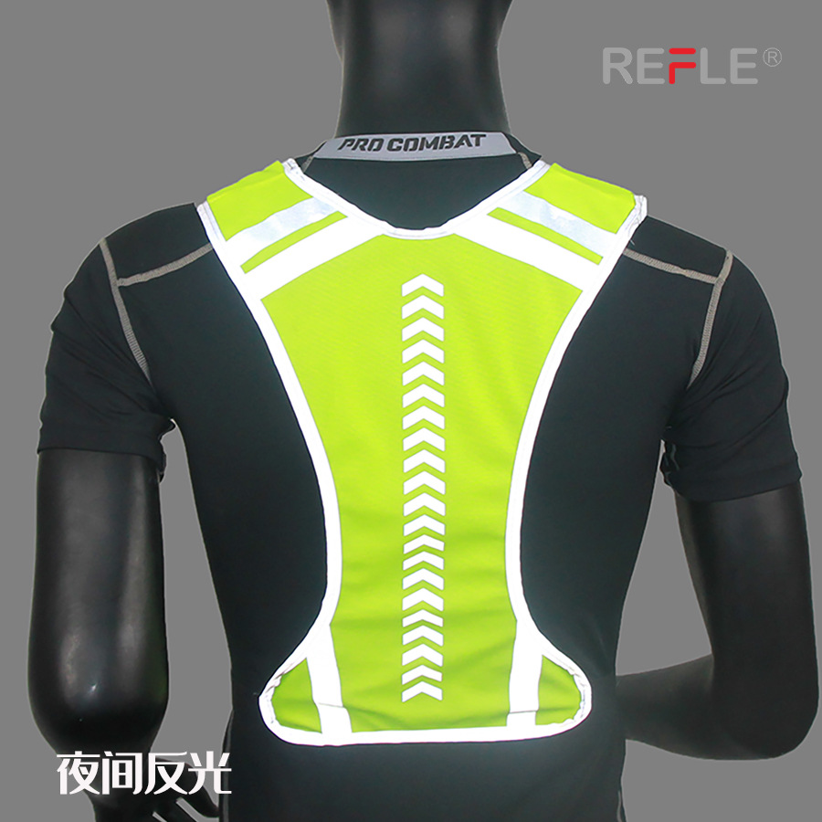 Nuevo chaleco reflectante de ciclismo transfronterizo de Amazon deportes al aire libre indicador de flecha