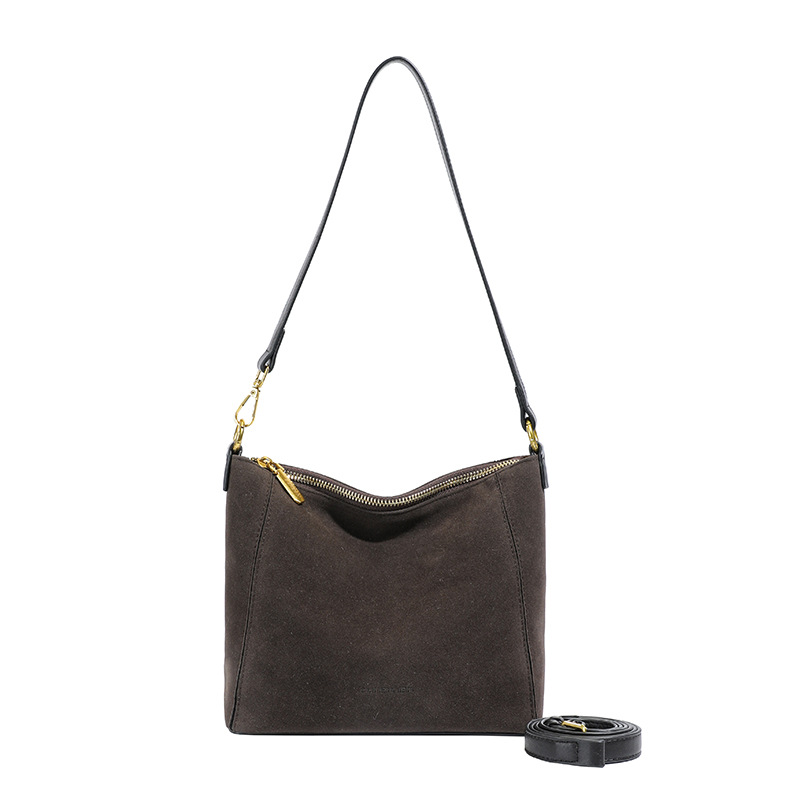 Bolsa cuadrada retro esmerilada versátil bolso de braza para mujeres 2025 invierno nuevo estilo de moda popular bolso de hombro bolso de viaje