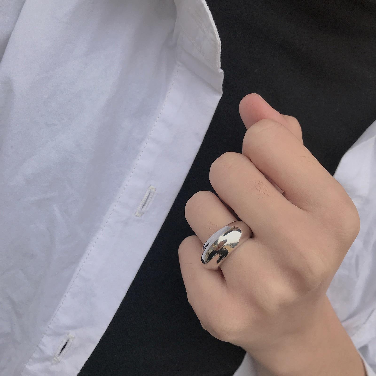 Fashion Solid Color Copper Plating Rings 1 Piece