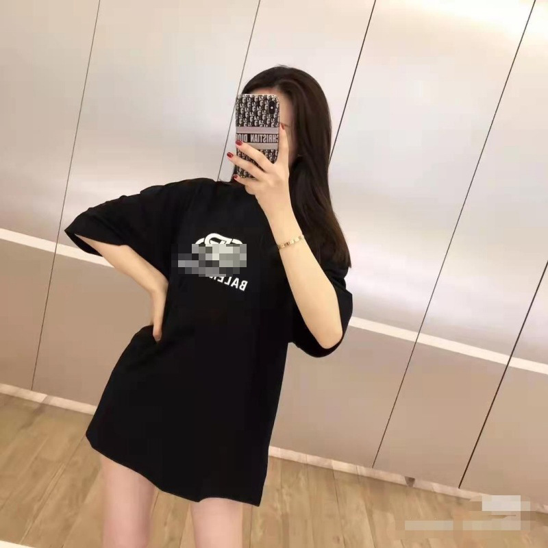 パリの新しいプリントレターファッション半袖男性と女性のためのルーズでスリムな小麦の穂Tシャツファミリーロゴ半袖|undefined