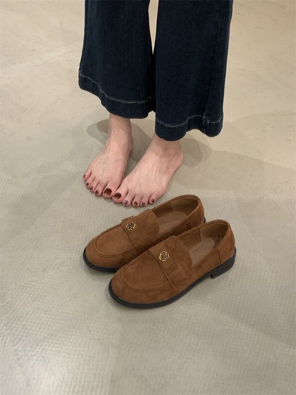感黑色乐福鞋女鞋子2025新款秋季韩版英伦风一脚蹬小皮鞋单鞋|undefined