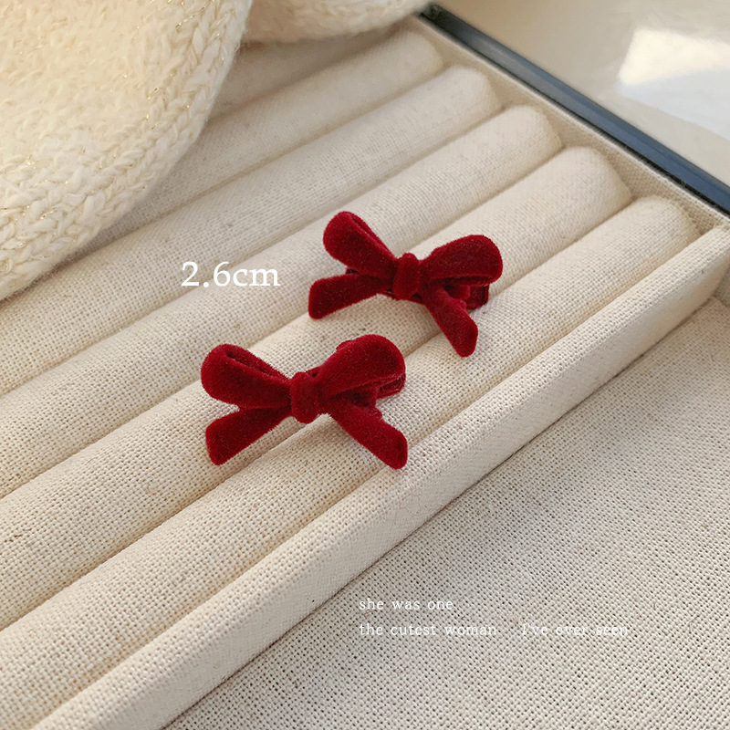 X1-055 flocked bow small red single