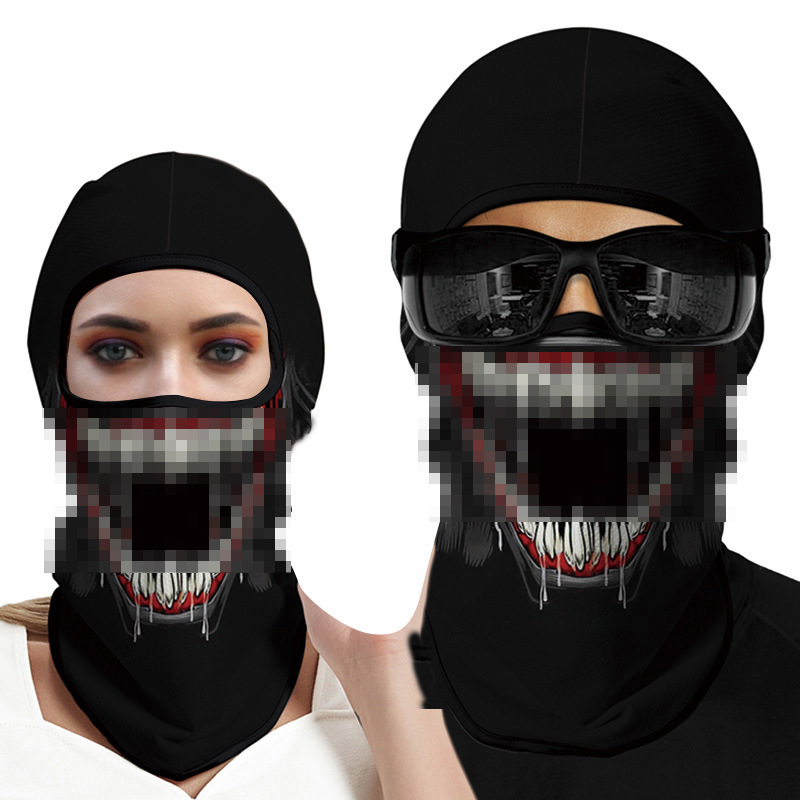 Cycling Sun Protection and Dustproof Hood 3D Digital Mask Ice-Sense Breathable Cycling Mask Sun Protection Summer Windproof
