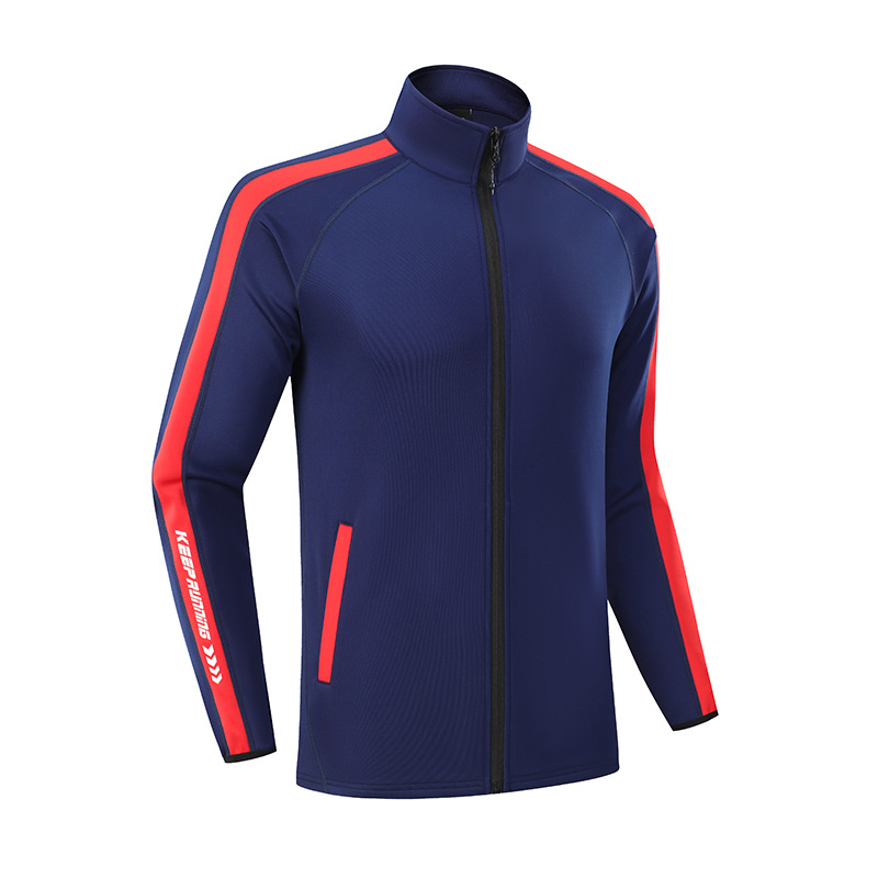 Primavera y otoño hombres y mujeres AD deportes chaqueta casual de secado rápido transpirable slim fit Plus tamaño fitness correr chaqueta con cremallera en stock