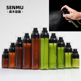 Cosmetic PET plastic 50ml small spray bottle Toner transparent spray bottle 100ml press type fine mist spray bottle