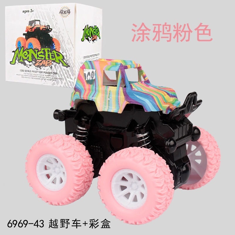 子供の慣性四輪駆動オフロード車落下耐性プルバックカー赤ちゃんのおもちゃの車シミュレーションモデルカースタンド|undefined
