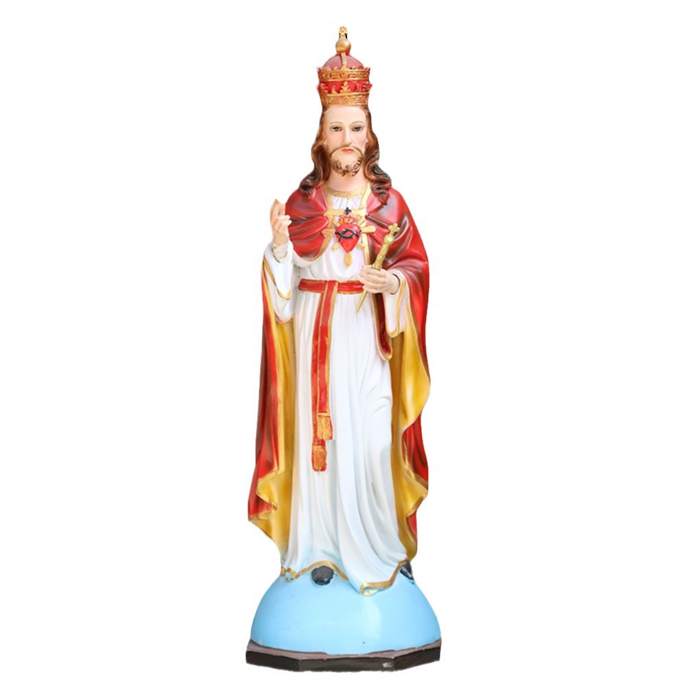 60cm Señor y Rey Corazón Decoración de la Estatua de la Iglesia Decoración de la Estatua de la Salón