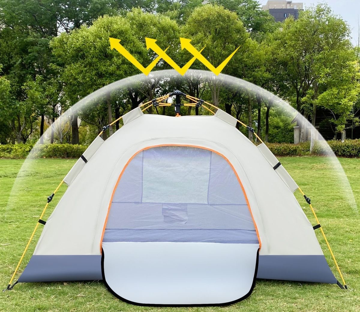 Fully Automatic Camping Tent for 3-4 People, Outdoor Thickened Windproof, Sunproof, Mosquito-Proof Tent, Ultra-Lightweight Model