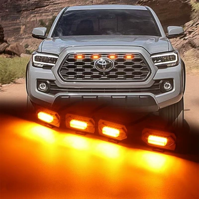 Off-road vehicle small yellow light Tacoma middle net light TACOMA TRD sports version middle net grille small yellow light (Other lights) - yellow-shell-yellow-light-one-to-four
