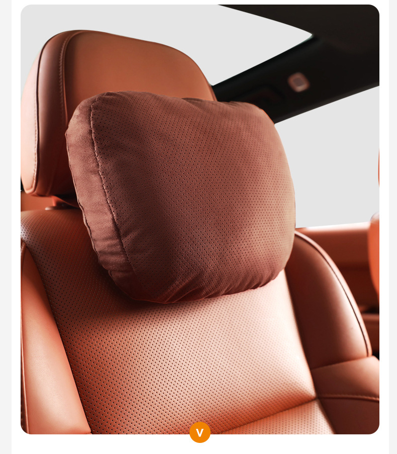 Carefully Selected High-End Car Headrest and Lumbar Support, Dupont Bio-Velvet All-Season Neck Pillow, Suede Seat Cushion