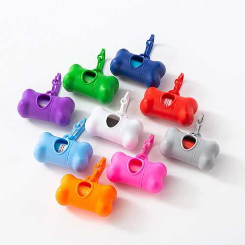 Sanding Bone Type Trash Can Cat and Dog Poop Bag Storage Box Pet Dog Cleaning Supplies Trash Bag Pocket Pick-up Device