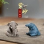 宜兴紫砂手工大象茶玩