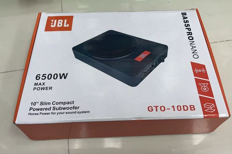 Car audio subwoofer, ultra-thin car audio system, aluminum alloy seat-mounted subwoofer, JBL GTO-10DB Car audio subwoofer, ultra-thin car audio system, aluminum alloy seat-mounted subwoofer, JBL GTO-10DB