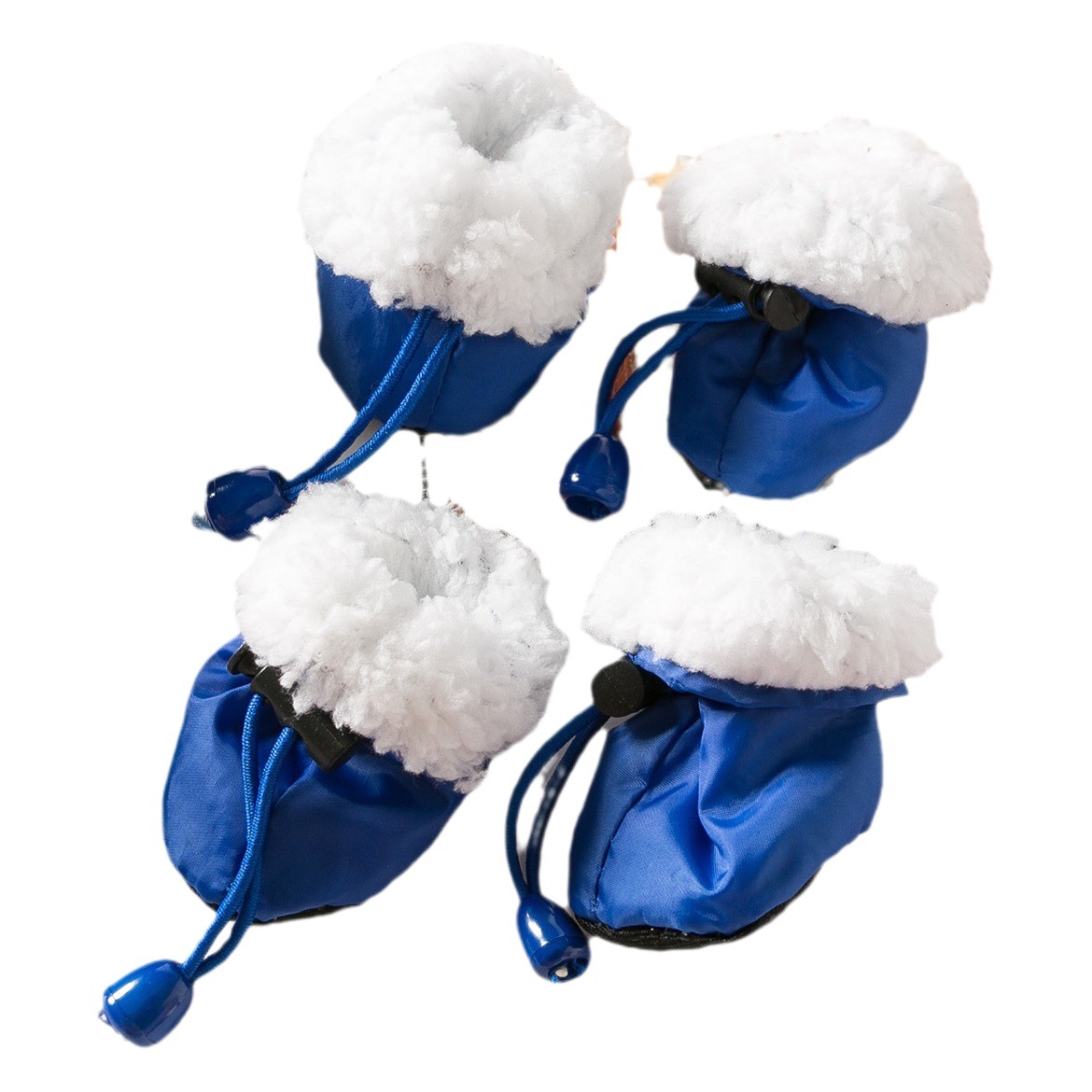 Pet fleece-lined warm winter soft sole shoes teddy bear chenari autumn and winter shoe cover shoes socks set of four
