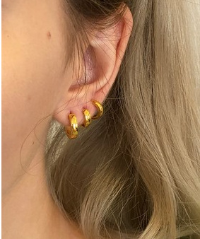 Minimalist Small Earring Ear Buckle Earrings Titanium Steel Plated 18K Gold_colorza_1