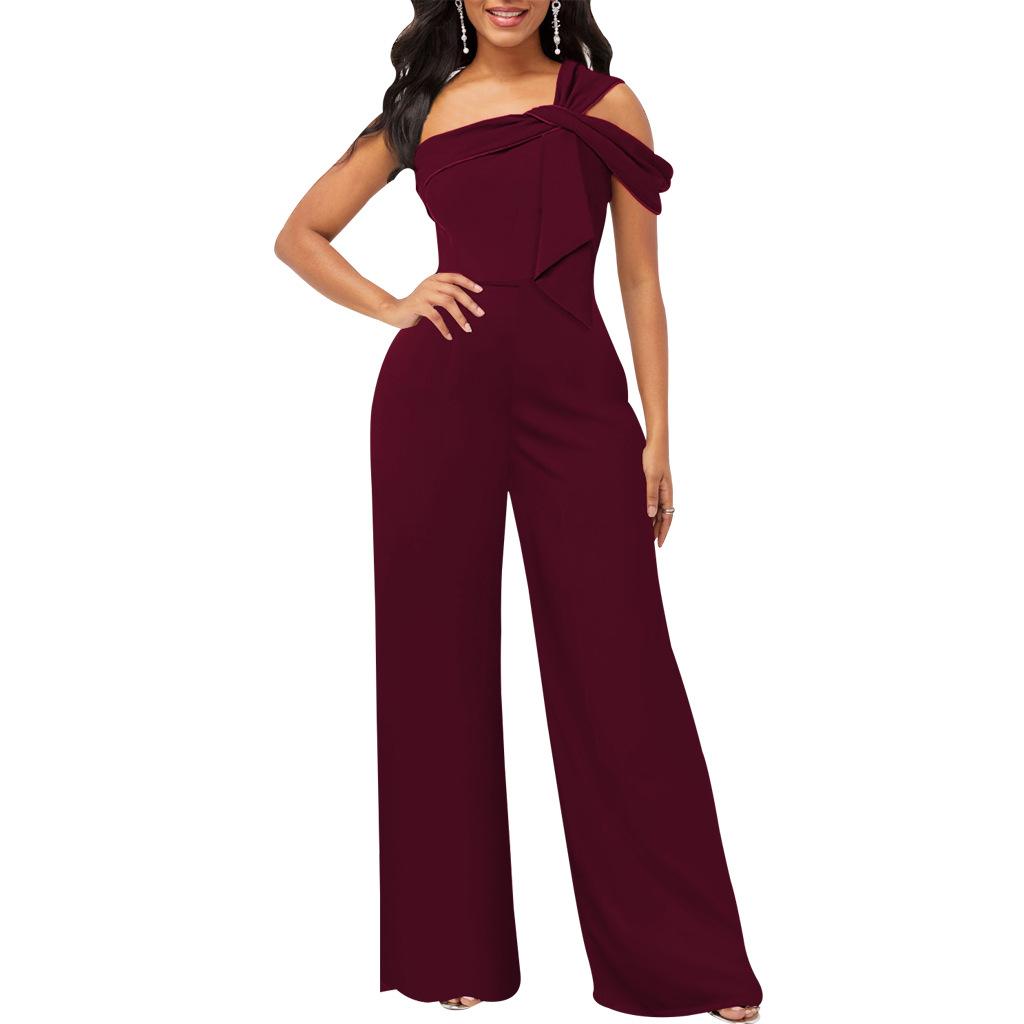 Women's Casual Holiday Date Bodysuits British Style Streetwear Solid Color Jumpsuits Casual Pants display picture 7