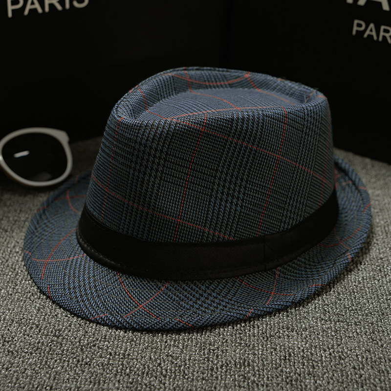 Algodón y lino tela Panamá color sólido Bowler sombrero Jazz sombrero sol sombrero para hombres y mujeres pareja sombrero de sol británico