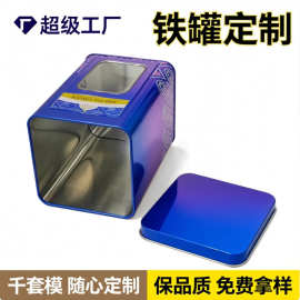 工厂定制开窗马口铁罐饼干包装用金属罐PVC视窗食品包装密封铁罐