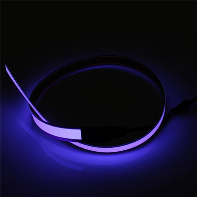 Car Cold Light Strip Luminous Strip: Cold light sheet - purple-1cm50cm-with-battery-box