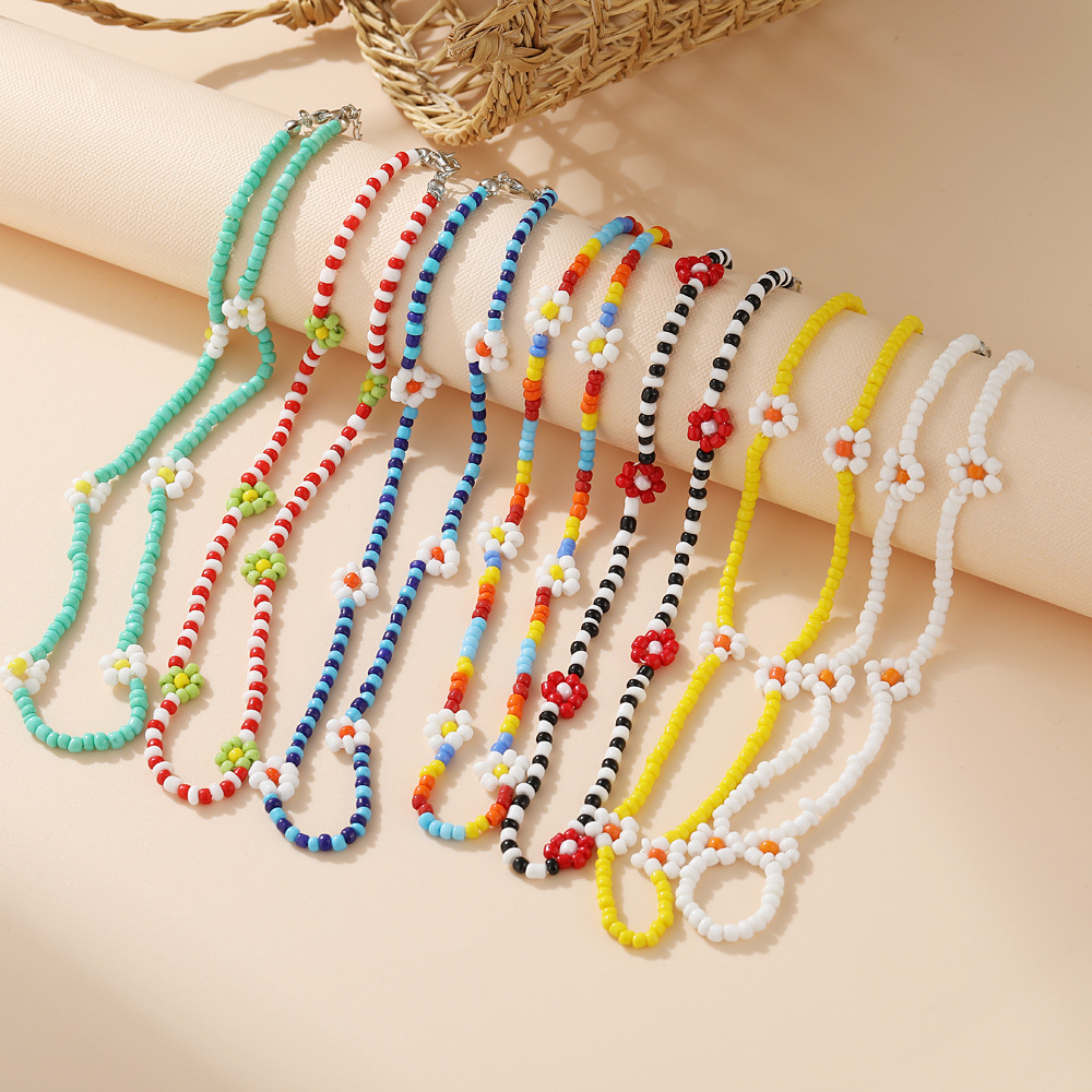 Bohemian Vintage Miyuki Beads Chain Solid Color Necklace Wholesale Nihaojewelry display picture 14