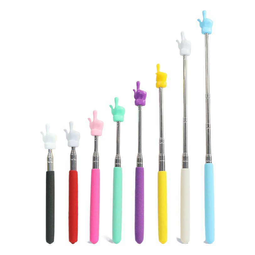 Точечная выдвижная дубинка из нержавеющей стали, детская учебная указка для чтения пальцев, учебная ручка для учителя, учебная ручка для дома, ручка-указатель